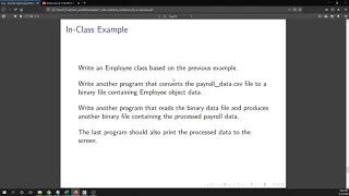 Programming Example Payroll Processing with Objects
