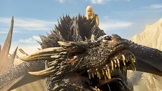 Daenerys shows drogon and gives speech to the Dothraki GOT S06E06