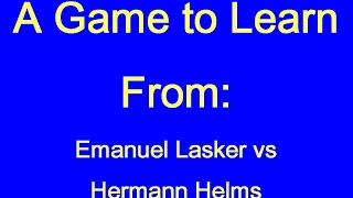 Emanuel Lasker vs Hermann Helms New York 1894