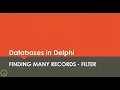 Databases in Delphi - Filter