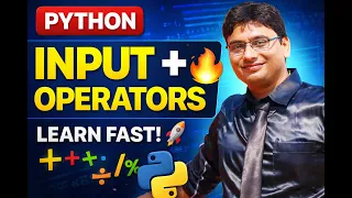 Part-2 Master Python Input Arithmetic Operators in One Shot How to take input at run time