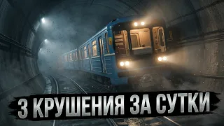 ТРИ СТОЛКНОВЕНИЯ В МЕТРО ЗА СУТКИ - МЕТРО-КОЛЛАПС в Москве