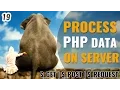 Process PHP data on server using - GET