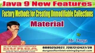 Download Java 9 New Features Factory Methods for Creating unmodifiable Collections Material