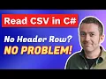 Read CSV in C with No Headers Semicolon Delimiters CsvHelper Tutorial part 3