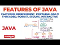 Features of JAVA - Platform Independent Portable Multi Threaded Robust Secure Interactive