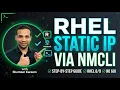To assign a static IP address manually on Red Hat Enterprise Linux RHEL