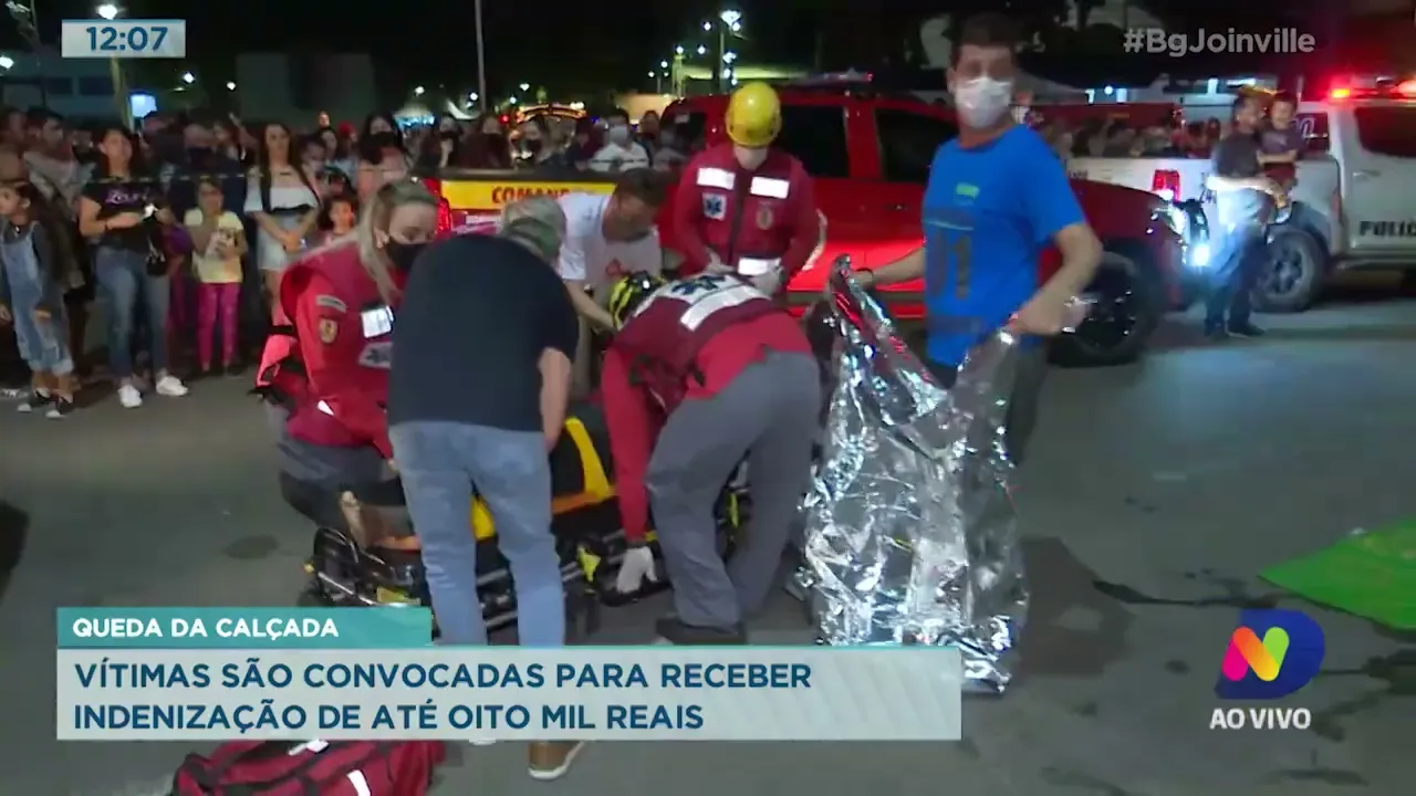 Queda da calçada: vítimas são convocadas para receber indenização de até oito mil reais