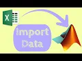 Importing data from EXCEL to MATLAB and converting them to mat files
