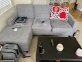 Living Spaces Stark 80 Sofa With Reversible Chaise Unboxing