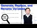 Generate Replace and Rename Variables Data Management Using Stata Stata Tutorials Topic 25
