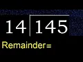 Divide 145 by 14 remainder Division with 2 Digit Divisors How to do