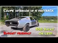 1967 mustang Coupe interior in a fastback conversion budget friendly way