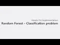 Implement Random Forest in Python on a classification problem