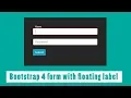 Simple Bootstrap 4 form with floating label Login Form with floating Placeholder Text
