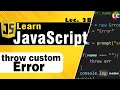 Javascript Custom Errors Lecture 28 Learn Coding
