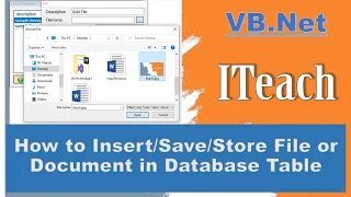 VB Net Part 8 - Files or Documents in Database Table using Visual Basic Net Part 1