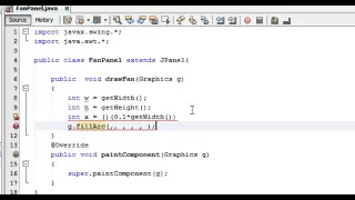 36 Drawing on JPanel and Creating a FanPanel