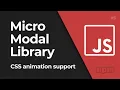 Create a Light Modal JavaScript library - CSS animation support