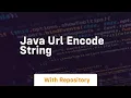 java url encode string
