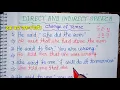 Direct and Indirect of Tense and Person in Grammar