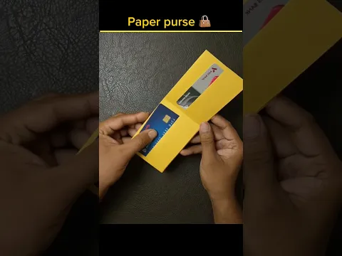 Turn a Simple Paper into an Amazing Wallet!” Tags: #DIY, #PaperCraft, #LifeHack.