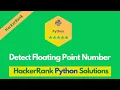 HackerRank Detect Floating Point Number problem solution in Python Python problems solutions