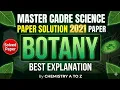 Master Cadre Botany 2021 Solved Paper Full Detailed Explanation
