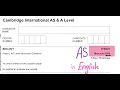 2026 Solving AS AL Biology Cambridge in English