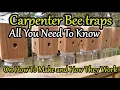 CARPENTER BEE TRAPS How to make them and How they work ALL YOU NEED TO KNOW