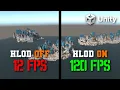 FREE Performance Optimization Draw Call Reducer HLOD Unity Tutorial