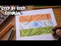 How To Draw the Indian National Flag Like This With Camlin Pencil Colours Republic Day Special