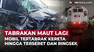 kecelakaan mengerikan mobil ditabrak kereta satu keluarga kritis onenews update