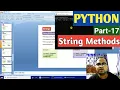 PYTHON Part-17 String Methods