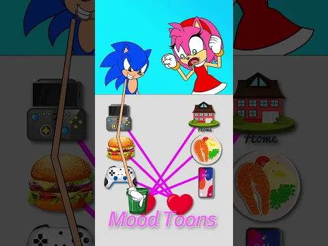 School 🏫 or Home 🏠💙 | Sonic & Amy Unexpected Surprise!  | Mood Toons #SonicTheHedgehog #Shorts