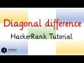 How To Solve Diagonal Difference HackerRank Problem O N Solution HackerRank Solution