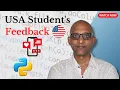 Feedback from an USA student on my Python Fullstack Training