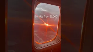 Texas sunrise from 35,000’ #shortvideo #sunrise #airplane #goodmorning