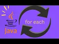 How does the Java for each loop work