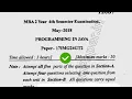 2018 Mdu MBA 4th Sem Programming in Java Question Paper