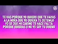 Christian Nodal - La Media Vuelta (Letra/Lyrics)