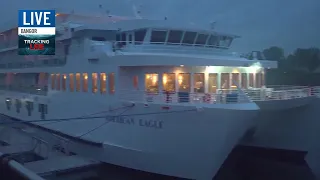 Cruise ship passengers weather the storm in Bangor