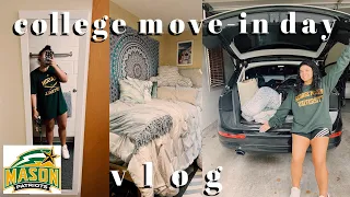 MOVE IN DAY VLOG FRESHMAN YEAR GEORGE MASON UNIVERSITY