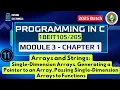 Module 3 Chapter 1 Arrays and Strings Programming in C