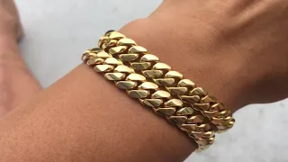 Download Two 14k 9mm 8” Miami Cuban link bracelets made by Limaxi jewelers and  Daniel Jewelry Inc MP3