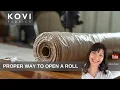 HOW TO OPEN YOUR ROLL OF FABRIC Step-By-Step how to safely open a roll of upholstery