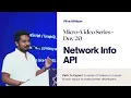 Network Information API PathToExpert Advanced Web Development Vilva Athiban