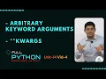 DS-Python U14-V4 Arbitrary Keyword Arguments kwargs