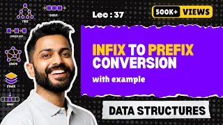 Lec-37 Infix to prefix Conversion Infix Prefix Conversion with examples Data Structure