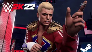 cody rhodes vs seth rollins wrestlemania wwe 2k22